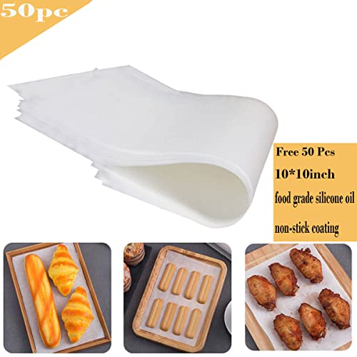 Lemengtree Springform Pan,3 Pcs Non-stick Square 8 inch/9 inch/10 inch Bakeware,Cheesecake Cake Pan with 50 Pcs Parchment Paper Liners(3 Pieces)