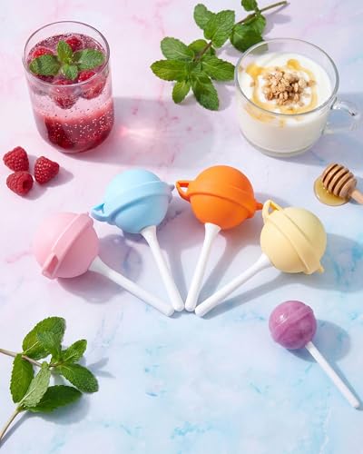 Silicone Lollipop Ice Cream Maker Molds, 4-Pack