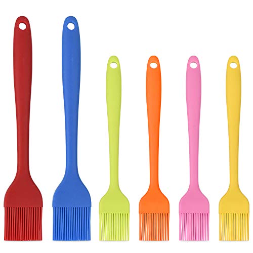 Hhyn Silicone Basting Brush Set 6 Pack, 2 Large & 4 Small - color: 6 Pcs Multicolor