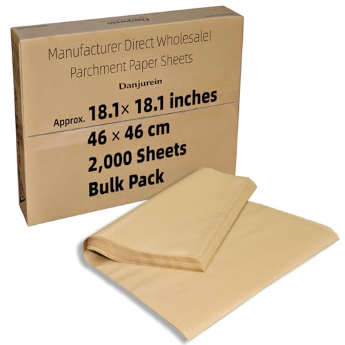 18x18 Parchment Paper - 2000 Bulk Sheets, Industrial Grade - color: Brown, size: 18.1"x18.1" (46x46cm) - 2000 sheets
