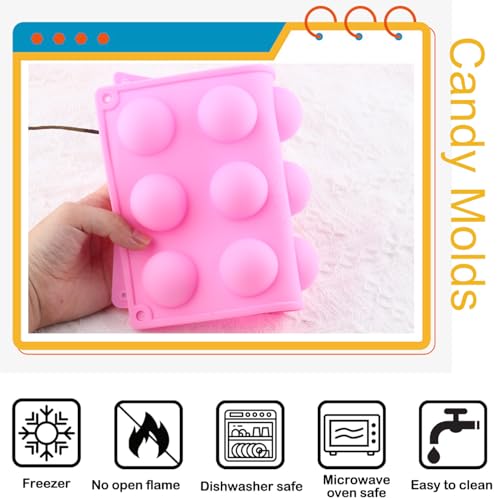 15 Cavity Semi Sphere Silicone Candy Molds
