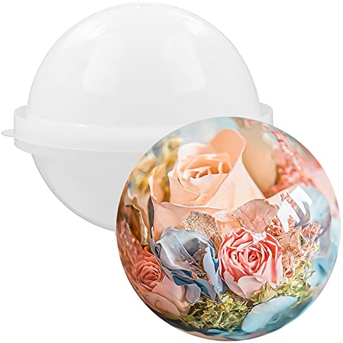 5inch Sphere Ball Silicone Mold Extra Large for Resin Epoxy, Candle Wax, Homemade Soap, Bath Bomb, Concrete, Cement, Plaster - size: 5inch