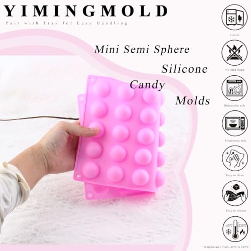 35 Cavity Mini Semi Sphere Silicone Candy Molds