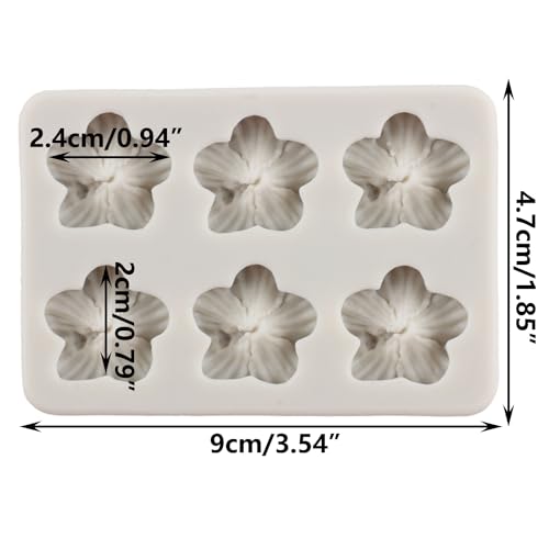 Flower Silicone Mold Hibiscus Flower Fondant Molds - color: Style F