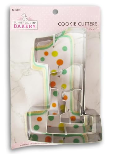 Number One (1) Metal Cookie Cutters - 3 Sizes