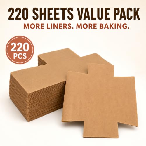 220 Pcs Parchment Loaf Pan Liners, Fits 9 x 5 Inch Pans, Natural - size: Standard 9 x 5 Inch – 220 Sheets