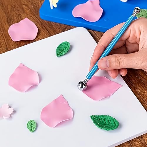 Cake Decorating Tool Set with Storage Bag, 30 Pcs Plastic and Stainless Steel Fondant Tool, Clay Sculpting Tools Kits and Pottery Sculpture Tools (30)