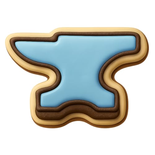 Blacksmith's Anvil Cookie Cutter & Stamp, Fondant & Clay - 4x3