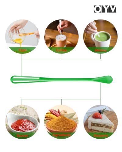 OYV Christmas Colors 2-In-1 Mini Whisk and Spoon, Set of 3, 8.5-Inch - color: Festive Christmas Colors (Red, Green, White)