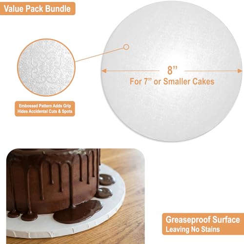 BOARDS+ Cake Drums 8 Inch Set (14 Pack) | Multipack Value Bundle - size: 8"