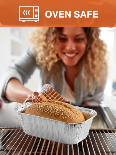 NEEBAKE 150 Pack 6x3.5x2 Disposable Aluminum Loaf Pans - 1 Lb Mini Loaf Pans, Small Aluminum Tin Foil Baking Pan, Food Containers for Baking, Cakes, Bread, Meat, Loaves - style: 150 Pack