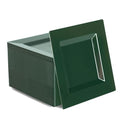 100 Pack Green Plastic Square Dessert Plates, 6.5" Disposable Salad Plates - color: Green