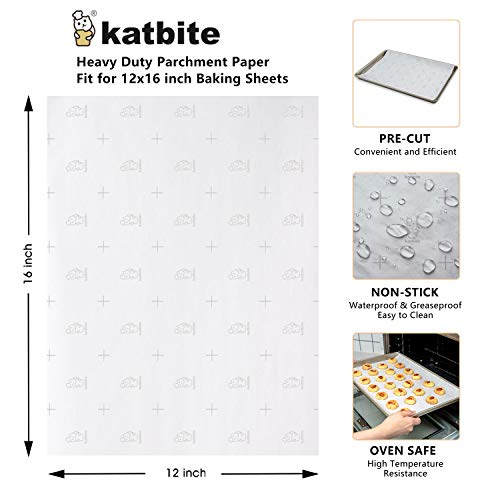 Katbite Precut Parchment Paper Sheets with Grid Lines, 12x16 Inch, 46 Pcs - size: 12"x16"-46