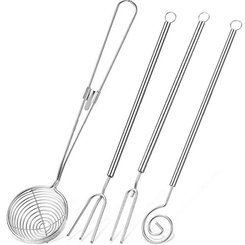 Patelai 4 Pcs Candy Chocolate Dipping Tools Set, Handmade Pralines