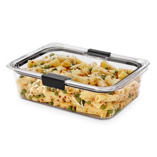 Rubbermaid Brilliance Large Food Storage Container, 9.6 Cup, BPA-Free, Leak-Proof, Clear - size: 9.6 cup