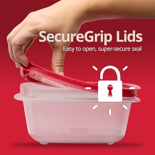 Rubbermaid 7.81- and 14.66-Cup EasyStore Square Containers, 2 Pack, Food Storage Containers, Food Storage Containers with Lids - size: 4-Piece