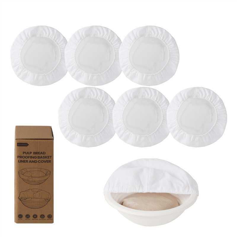 6 Pack Proofing Basket Covers Liners fit 8/9/10in Round - size: 9inch Round