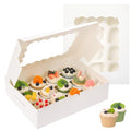 TOMNK 20-Pack Cupcake Boxes, 12 Count Bakery Boxes with Windows & Inserts - size: 13x10x3.5inch