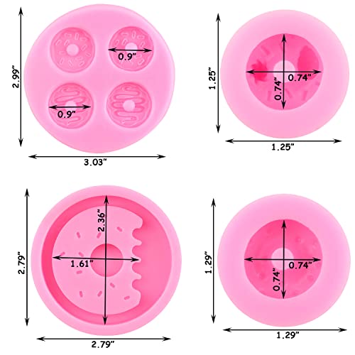 ZiXiang Donut Silicone Mold Doughnut Fondant Molds Set Of 4 - color: Style E