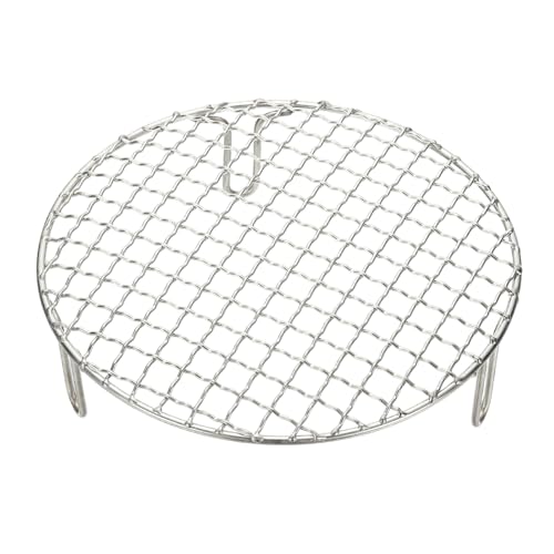 uxcell 7.5 Inch Round Cooking Rack, Stainless Steel Canning Racks with Legs, Barbecue Mesh Grill for Baking Cooling Steaming Cookware - size: 7.5 Inch