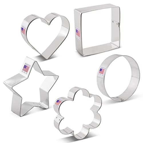 Ann Clark Basic Cookie Cutter Set of 5, Made in USA