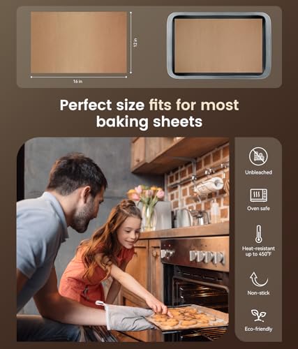 300 PCS Parchment Paper Sheets for Baking -12x16 Inches Precut Parchment Sheets, Non-Stick Unbleached Baking Paper Liners for Oven, Air Fryer, Baking Bread, Cakes, Cookies - size: 12x16in-300pcs