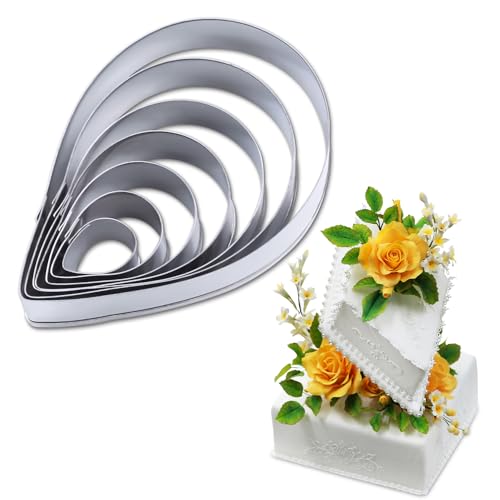 7pcs Rose Petal Cutter Set Gum Paste Fondant Cake Cutters Decorating Tools