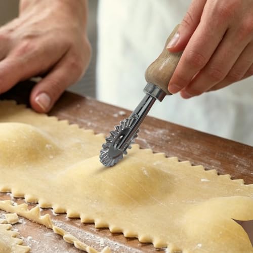 2Pcs Single Wheel Pastry Cutter, Short Handle - size: Short Handle