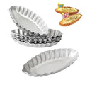 Tiny Tart Pan Boat Shape, 10PCS Fluted Edge Flower Tartlet Molds