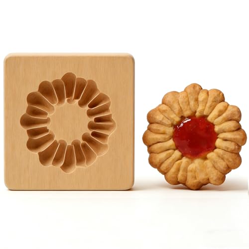 Carved Wooden Gingerbread Cookie Mold,3D Wooden Baking Mold Cookie Biscuit Press Stamp Molds,Cookie Cutter,Cookie Stamp,DIY Biscuit Stamp Mould for Halloween Thanksgiving Christmas,Shape A 10*10*1.9cm - color: Shape A 10*10*1.9cm