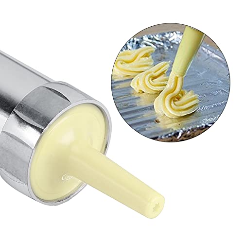 Cookie Press Maker Kit with 20 Cookie Discs and 4 Piping Tips