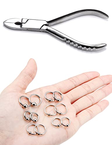 Vsnnsns 9 Style 316L Surgical Steel Body Piercing Tools Kit Piercing Clamps Forceps Use for Nose Septum Lip Tongue Eyebrow Belly Rings Ear Dermal Piercing Jewelry Kit Tools - color: Style 7, Closing Piercing Clamps Forceps