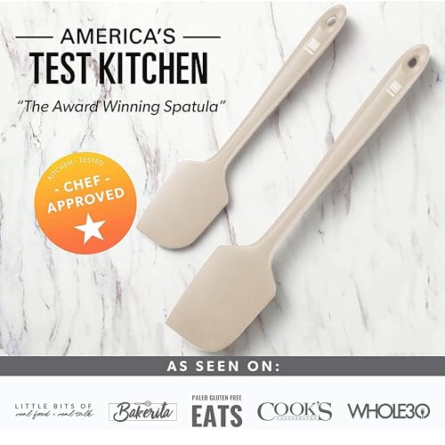 DI ORO Silicone Spatula Set - 600F Heat Resistant, 3-Pc Clay - color: Clay