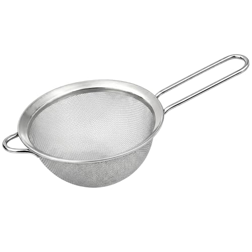 HiramWare Fine Mesh Strainer, Medium Stainless Steel Colander - size: Medium 5.51 Inch Diameter