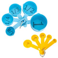 Easy to Read Measuring Cups & Spoons Set for Visually Impaired, Stackable Cups and Spoons, Nesting Measure Cups