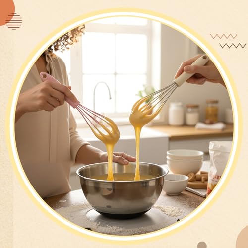 20 Pcs Silicone Cooking Utensils 8.34 Inch Spatula Silicone 6 Inch Whisks