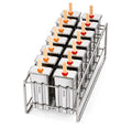 ecozoi Stainless Steel Popsicle Molds Set, 14 Metal Ice Pop Trays, 3 Ounce - size: Square-14 Molds
