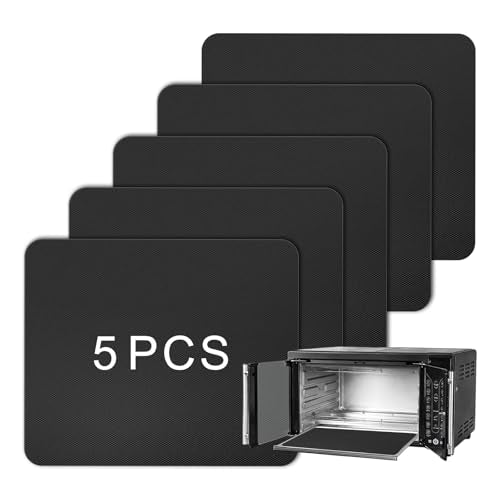 5 Pcs Reusable Air Fryer Crumb Tray Liners Compatible with Gourmia GTF7460 Toaster Oven Air Fryer Combo, Heat Resistant Nonstick Teflon Drip Pan Liners for Gourmia Accessories - size: Reusable Crumb Tray Liners
