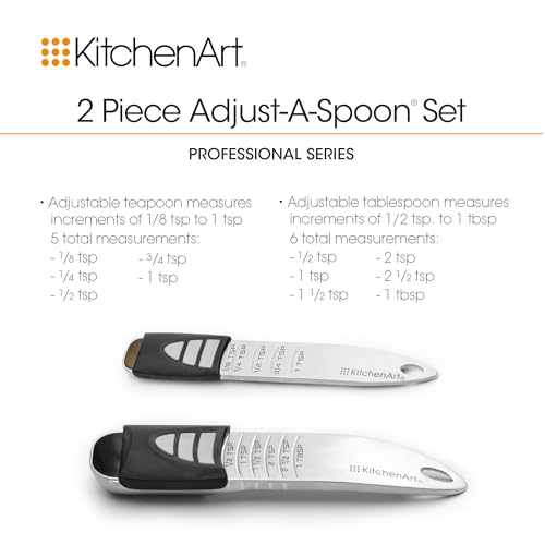 KitchenArt Pro Adjustable Measuring Set, TBL, TSP & 1 Cup Measuring Cup - size: Tablespoon, Teaspoon, 1 Cup