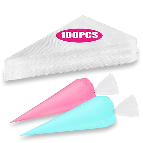 Piping Bags, Pastry Bags 100PCS 14 Inch, Disposable Icing Piping Bags - size: 14 INCH