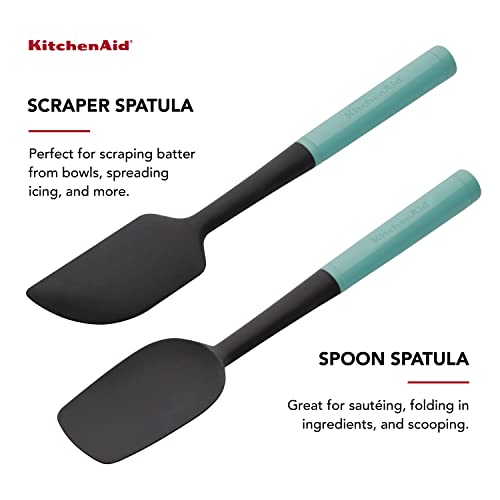 KitchenAid Universal Spatula Set, 2-Piece, Aqua Sky - color: Aqua, style: 2 Piece Spatula Set