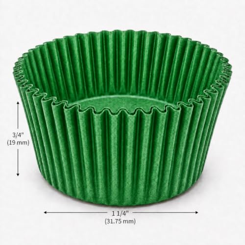 #5 Green Paper Candy Cup Cups 200 Pack Candy Making Supplies