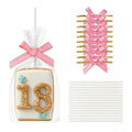 50pcs 4"x6"Clear Rice Krispie Treat Bags with Sticks and Ties Bows - color: Pink