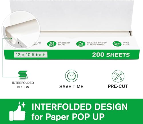 EcoDispose 2000 Count 12" x 10.5" Precut Pop Up Deli Paper Sheets, White - color: White, size: 12"x10.5"
