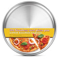 Yuiicaov Stainless Steel Pizza Pan 12 inch, Pizza Pan for Oven, Steel Pizza Tray, Thick Round Pizza Plate Pizza Baking Sheet, Easy Clean & Dishwasher Safe, Set of 1 - size: 12 inch