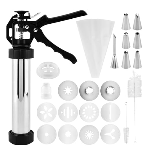 3-in-1 Churro Maker Kit, Stainless Steel Cookie Press Gun
