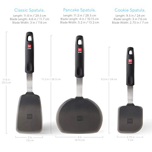 DI ORO Silicone Turner Spatula Set - 600F Heat Resistant, 6-Pc Black - size: Ultimate Set