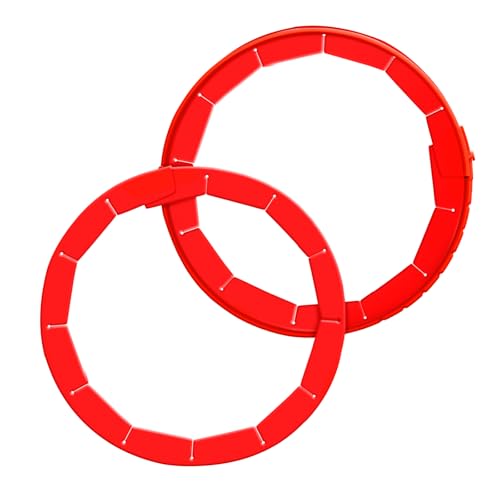 Adjustable Silicone Pie Crust Shield, Reusable for Baking - color: Red