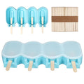 iplusmile -118 Silicone Ice Cream Mold Set with Lid and Stick Blue