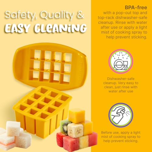 FunBites Yellow Squares Sandwich Cutters For Kids Lunch Toddler Bite Size - color: Yellow Squares